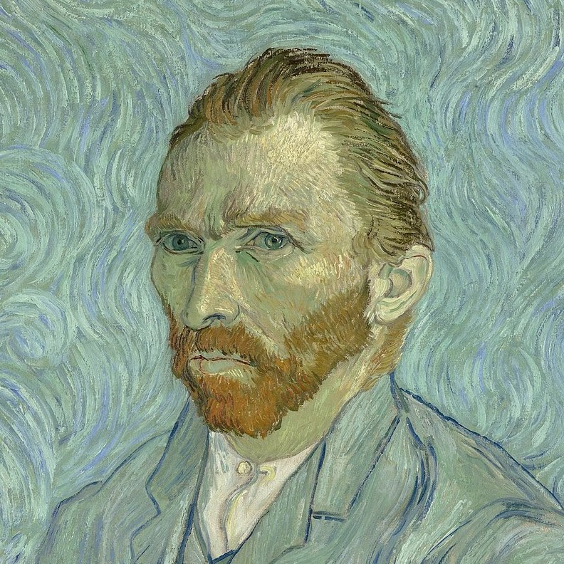 Self portrait painting of Vincent van Gogh.